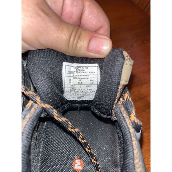 Merrell MOAB Vibram Select Dry Mens Shoes Hiking Trail Dusty Olive Size 9 - Picture 5 of 5